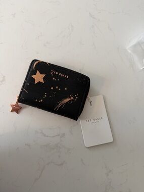 Ted Baker Black Moonstone Mini Zip Purse
